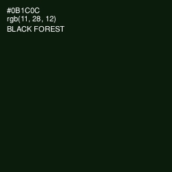 #0B1C0C - Black Forest Color Image